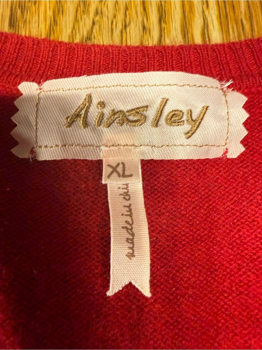 Ainsley Bold Red V-Neck Sweater - Picture 9 of 9